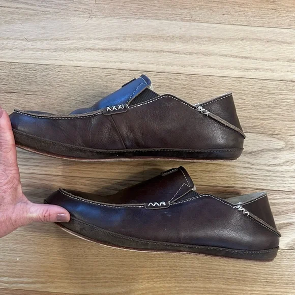 Men’s Olukai Moloa Ili leather slipper - Picture 8 of 9